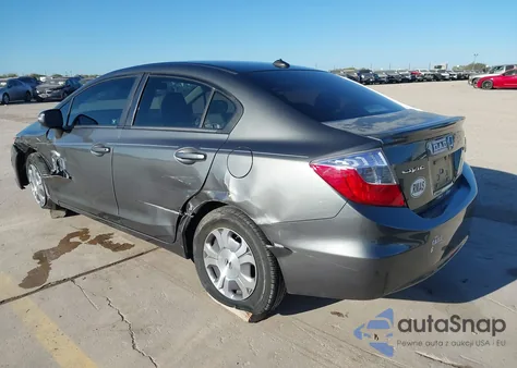 2012 Honda Civic Hybrid from USA, damaged, VIN JHMFB4F38CS001093